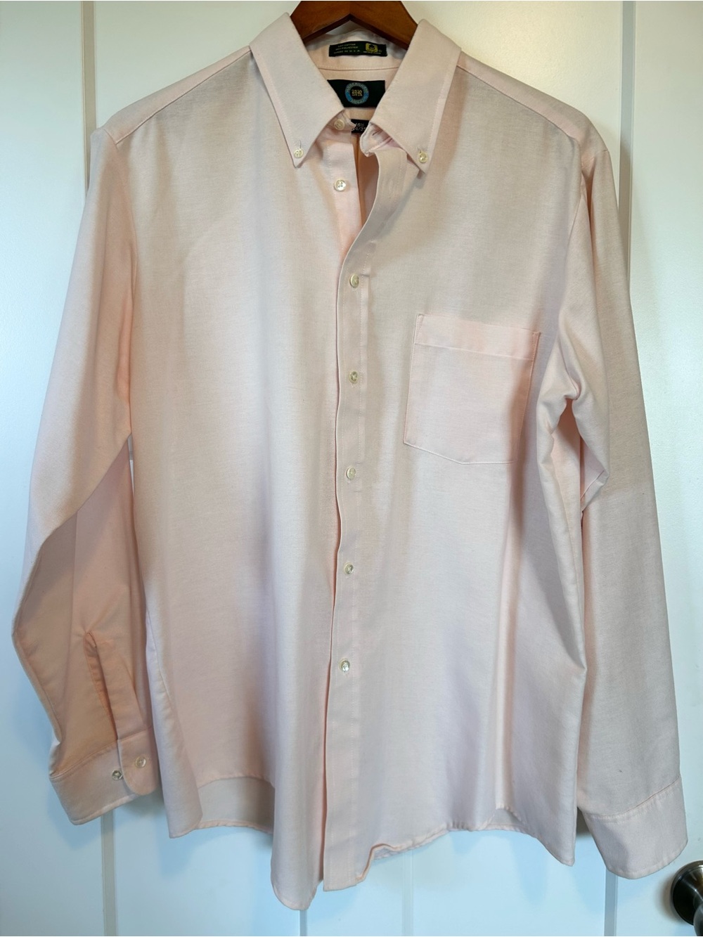 Habersham Road Vintage Men's Peach Oxford Shirt 16.5 34/35 Made in USA
